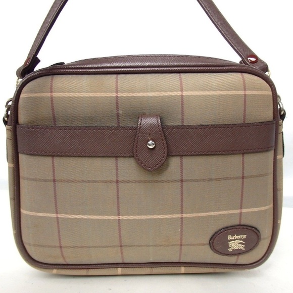 Authentic BURBERRYS Shoulder Bag Canvas Vintage - Picture 1 of 8